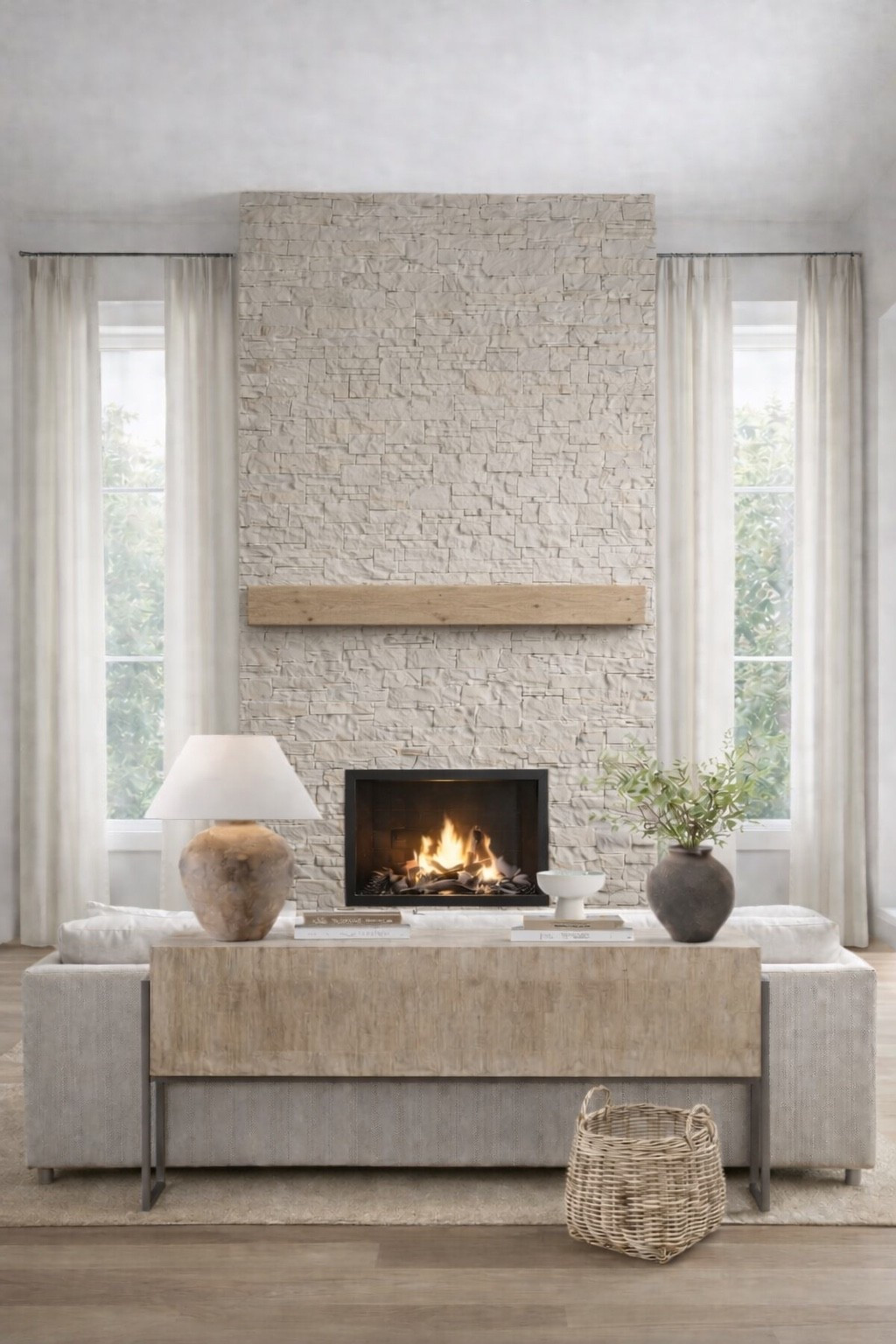 I came across this console table on Amazon and fell in love! This is an easy yet elevated way to style behind your sofa! Start with a console, adding your favorite coffee table books for height, layer in your favorite greenery or florals, and finish off the space with a cozy lamp! 

#LTKHome