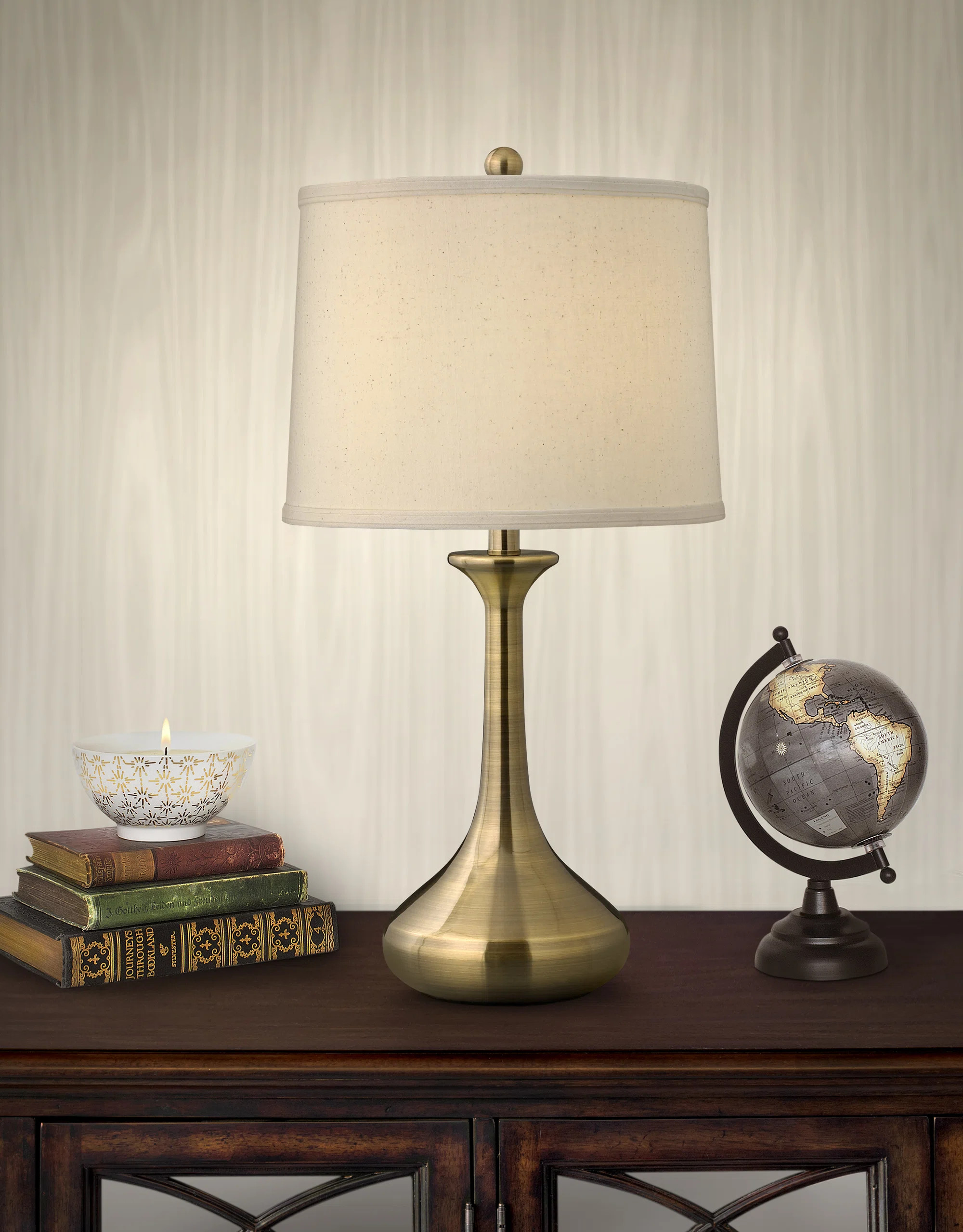 Medallion Lighting Metallic Drop 26" Satin Antique Brass Table Lamp & Reviews | Wayfair | Wayfair North America