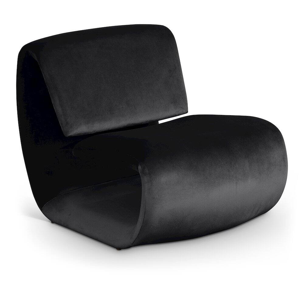 Meridian Furniture - Nouveau Velvet Accent Chair - Black | Best Buy U.S.