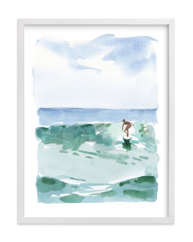 "Hang Five" - Painting Limited Edition Art Print by Mary Cecelia. | Minted