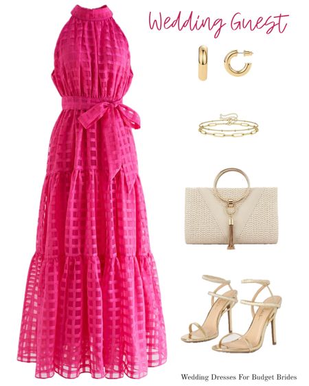 Wedding guest outfit for a summer wedding in hot pink, gold, and neutrals.

#pinkdress #neutralsandals #summeroutfit #outfitideas #weddingstyle

#LTKstyletip #LTKwedding

#LTKFindsUnder50 #LTKSeasonal #LTKParties