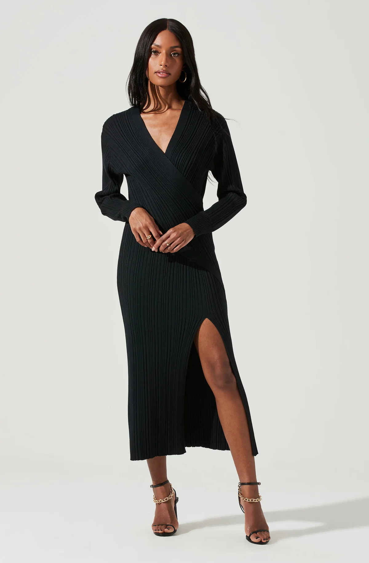 Astrid Ribbed Knit Midi Dress | ASTR The Label (US)