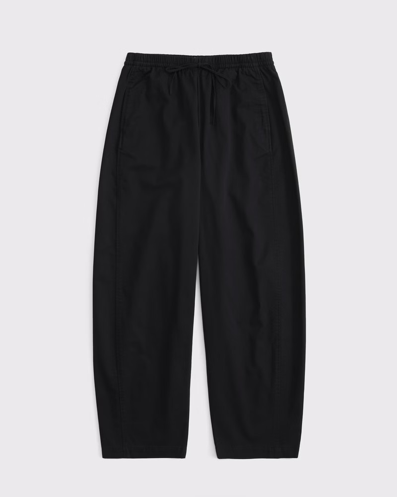 Abercrombie & Fitch Women's Barrel Pull-On Pant in Black - Size XS | Abercrombie & Fitch (US)