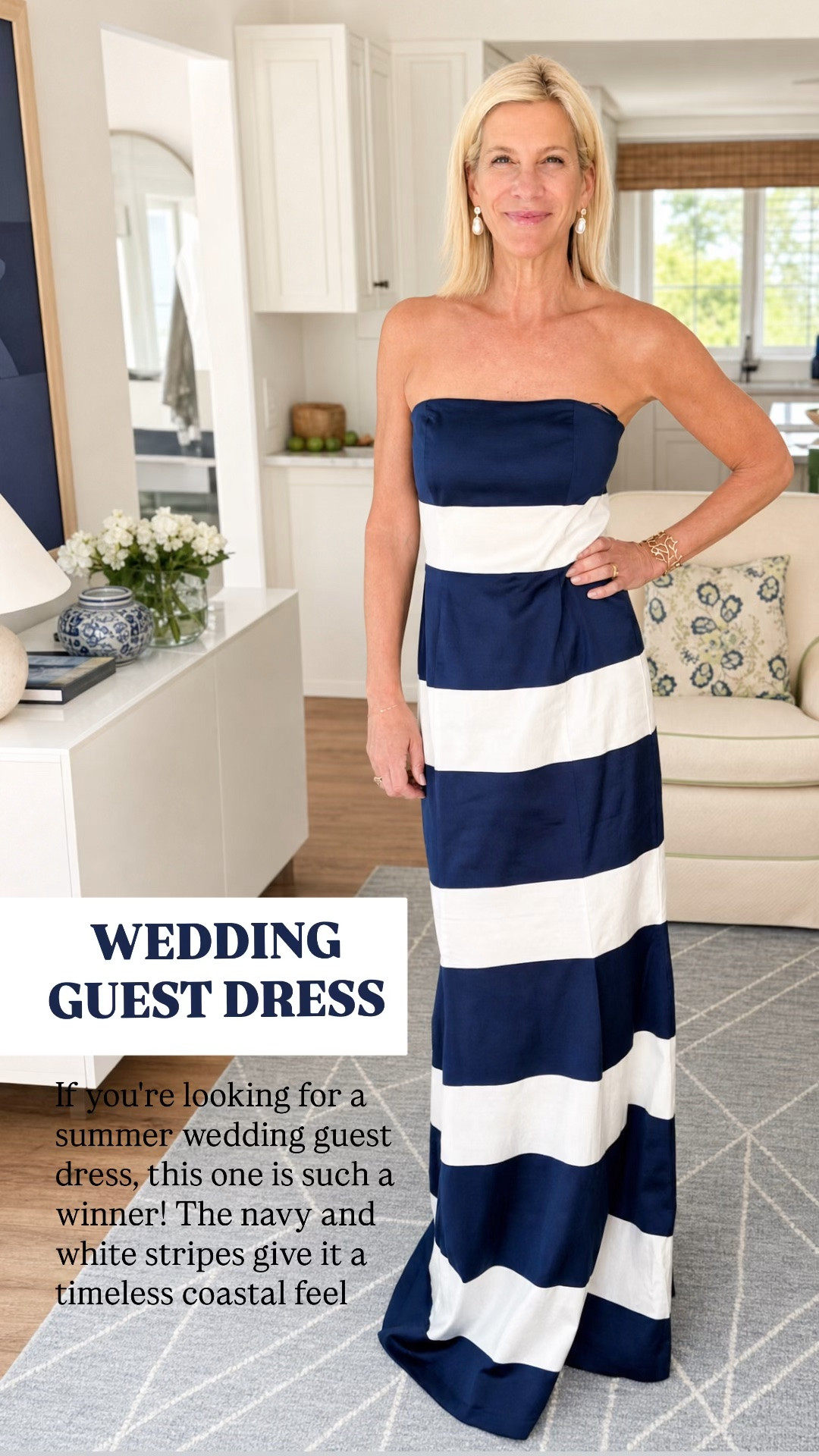 This striped maxi dress is one of my favorite wedding guest looks! The strapless silhouette is flattering, comfortable, and so easy to wear. Just add simple gold jewelry and you're ready for weddings, vacation dinners, or any summer event.

❤️ Heart = Support my posts
📌 Save = Get sale & restock alerts
🛍️ Follow me on LTK for more effortless everyday style.

#LTKootd #LTKSeasonal #LTKOver40