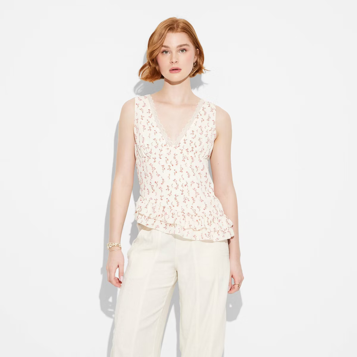 Women's Asymmetrical Hem Flounce Tank Top - Wild Fable™ | Target