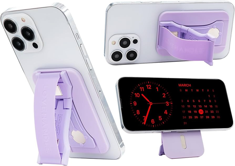 LoveHandle PRO MagSafe Compatible Magnetic Phone Grip w/Kickstand - Mount, Strap and Stand for Sm... | Amazon (US)