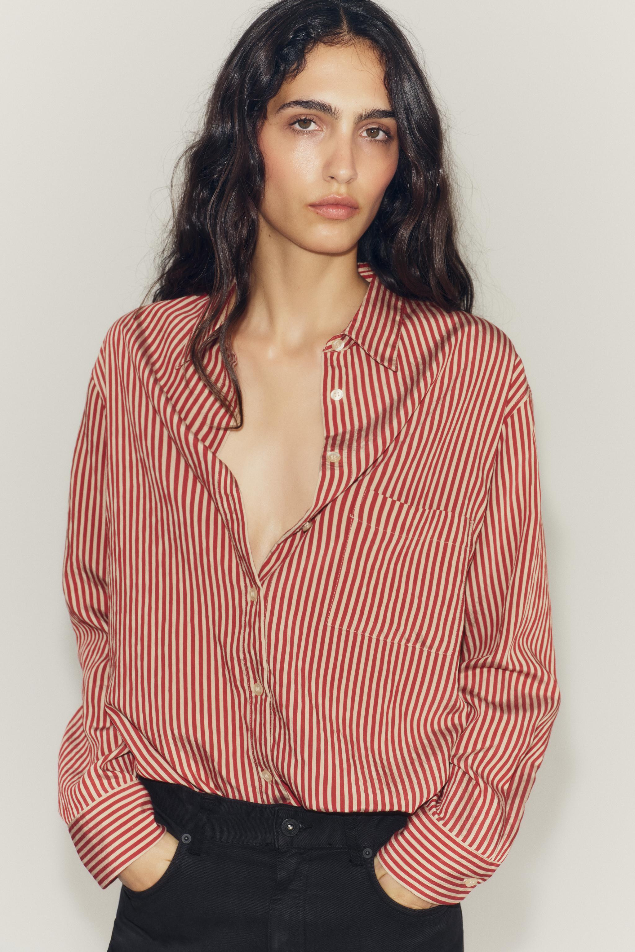 ZW COLLECTION STRIPED POCKET SHIRT | Zara US