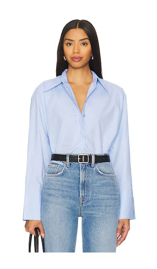 Elvie Blouse in Serenity Blue | Revolve Clothing (Global)