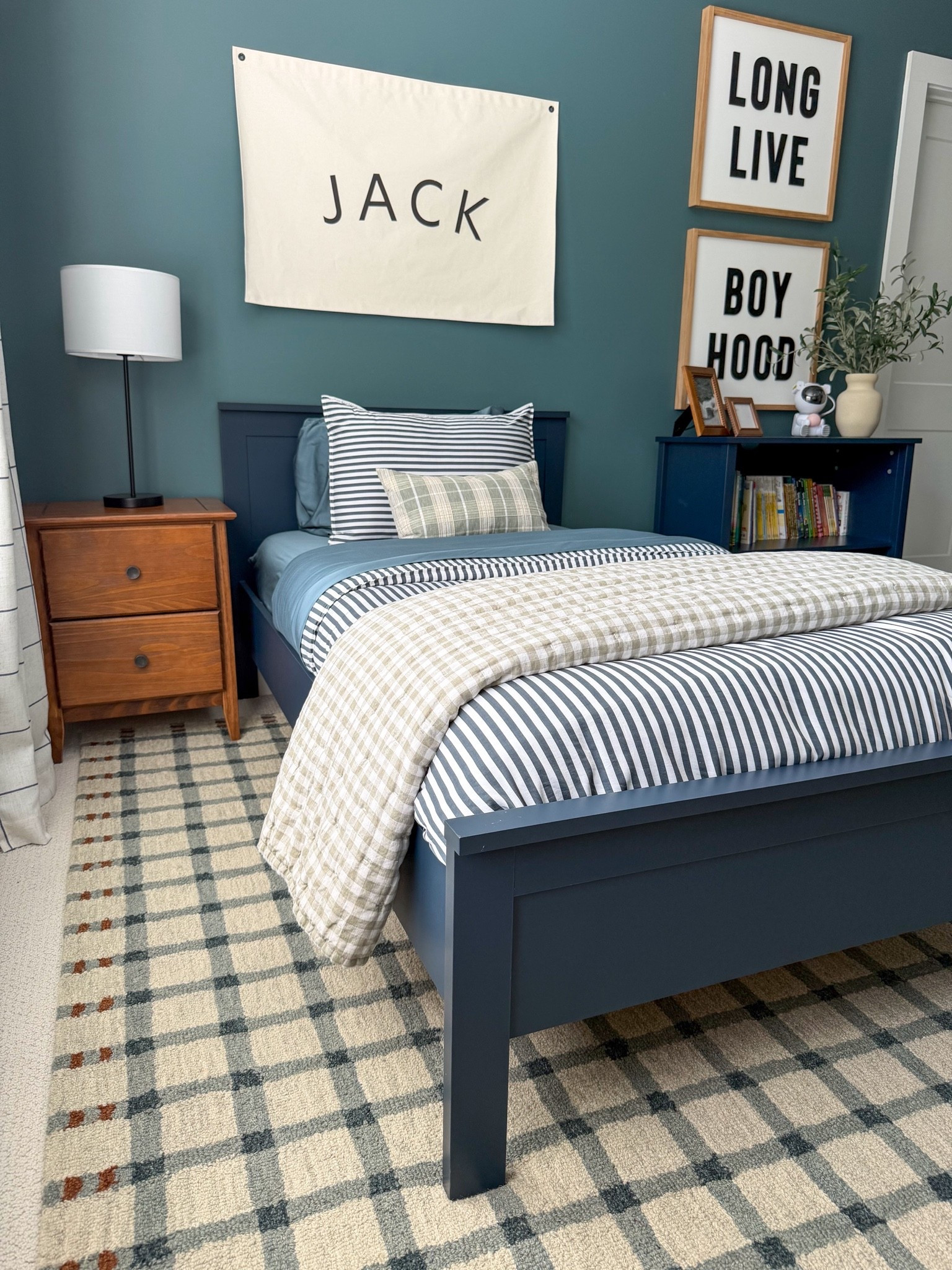 boys bedroom, boys room, boys room decor, kids bedroom, kids room decor, bedroom inspiration, bedroom makeover, kids furniture, navy bed, blue bedroom, blue paint, plaid rug, area rug, neutral home decor, modern kids room, big boy room, tween bedroom, cozy bedroom, bookshelf styling, kids bookshelf, wall decor, personalized decor, window treatments, affordable home decor, Walmart home, Target home, Amazon home, Pottery Barn Kids inspired, Studio McGee inspired, transitional style, classic home, interior styling, home decor inspiration, bedroom refresh, timeless design, family home, cozy home, kids space, home styling, design inspiration

#LTKHome #LTKKids #LTKmomlife