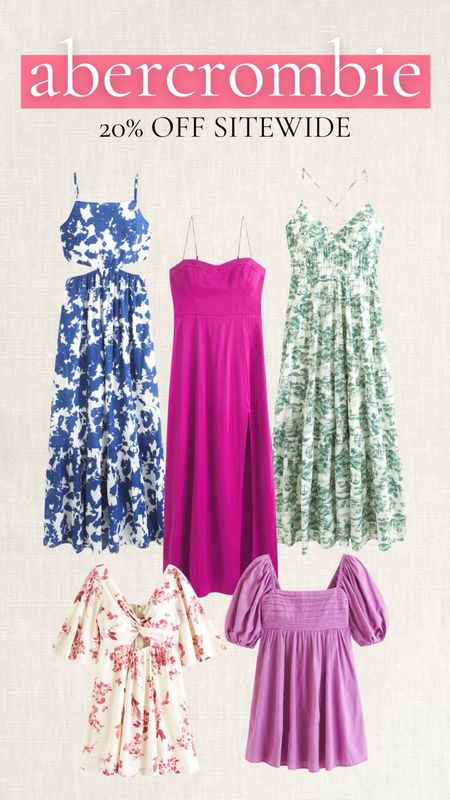 Abercrombie spring sale, spring dress, wedding guest, Easter dress, maxi dress, mini dress 

#LTKstyletip #LTKSpringSale #LTKsalealert