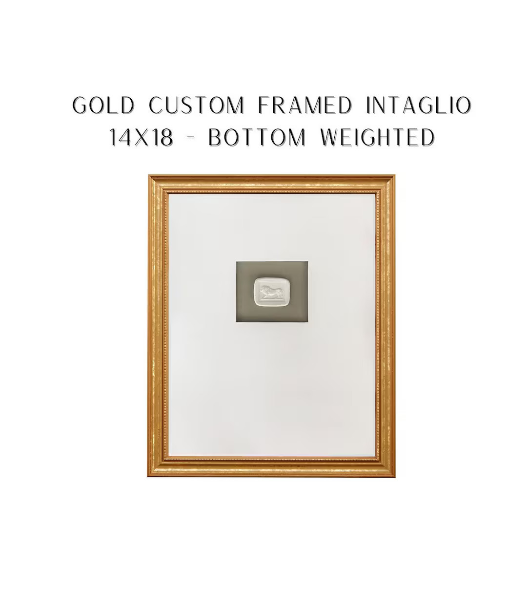 Intaglio framed- 14 x 18 Custom Gold Framed Intaglio - Holiday Gift - Wedding Gift - Interior Des... | Etsy (US)