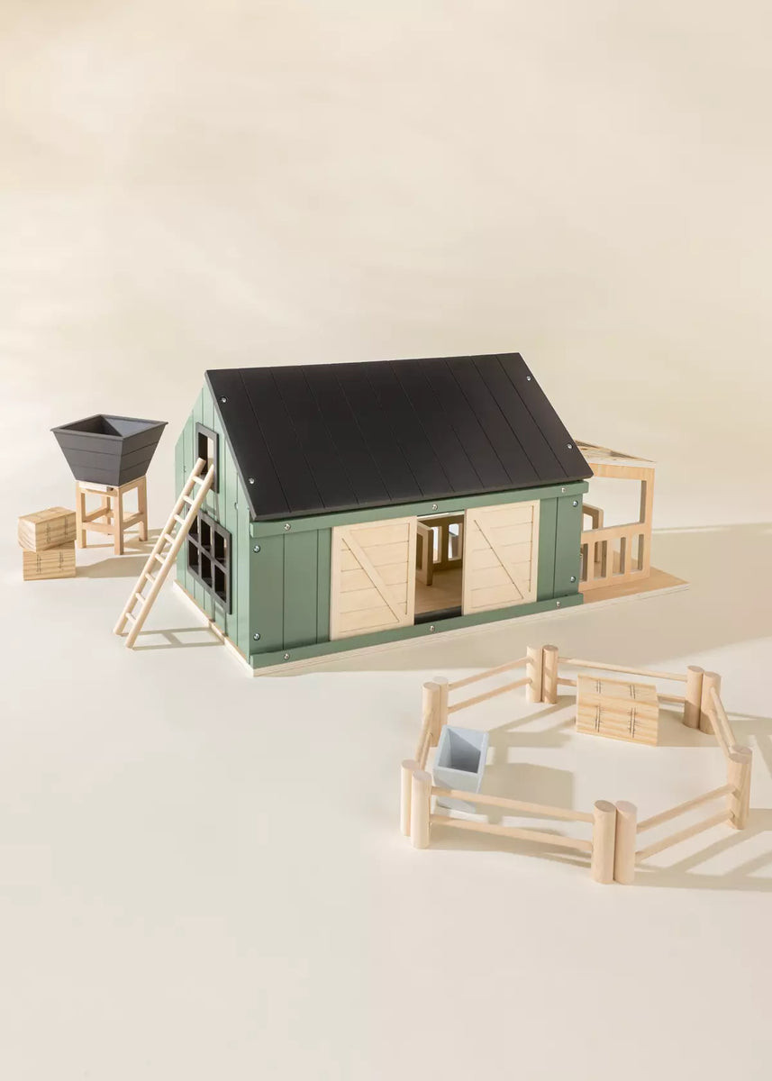 Wooden Toy Barn - Farm Toy | Coco Village