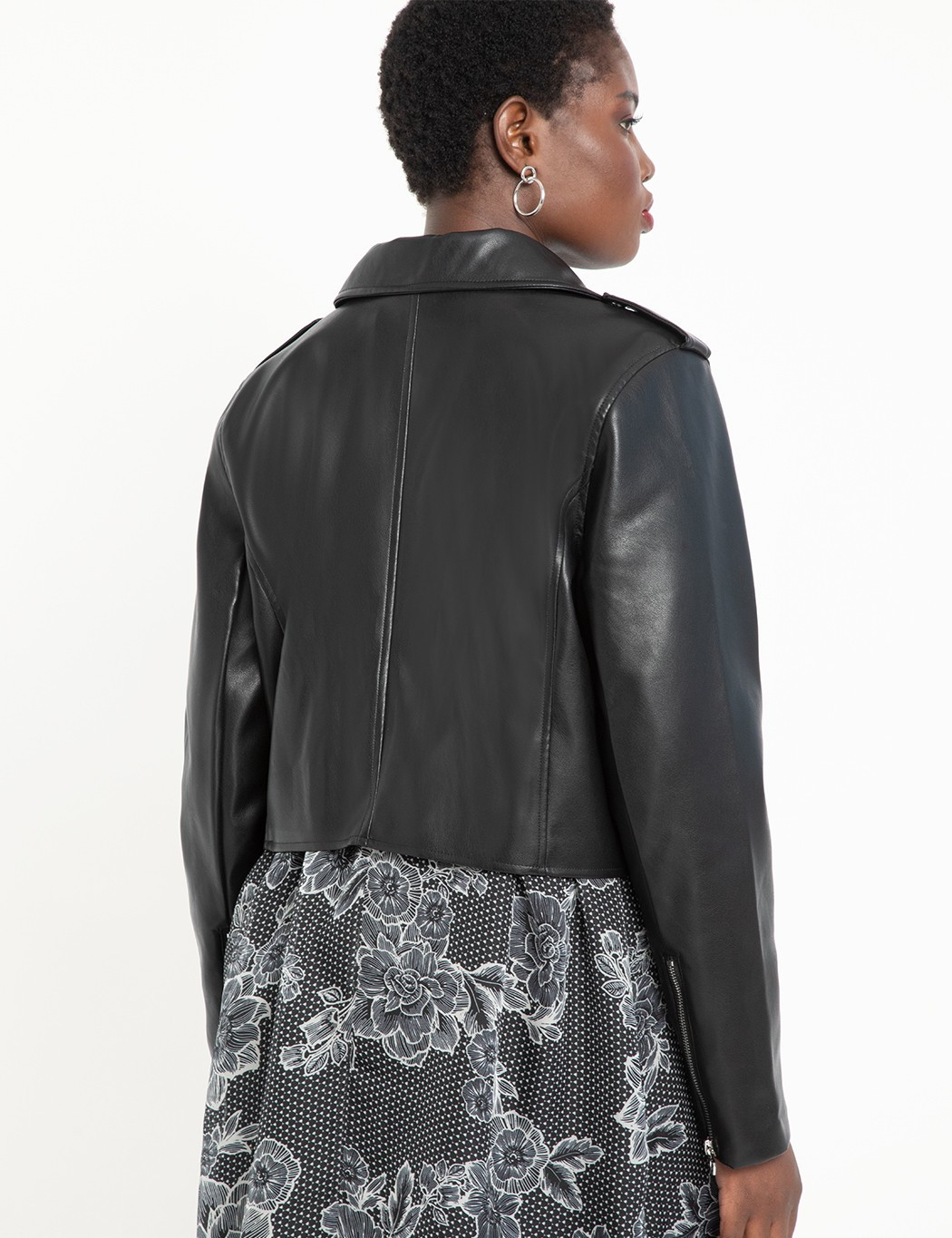 Faux Leather Moto Jacket | Women's Plus Size Coats + Jackets | ELOQUII | Eloquii