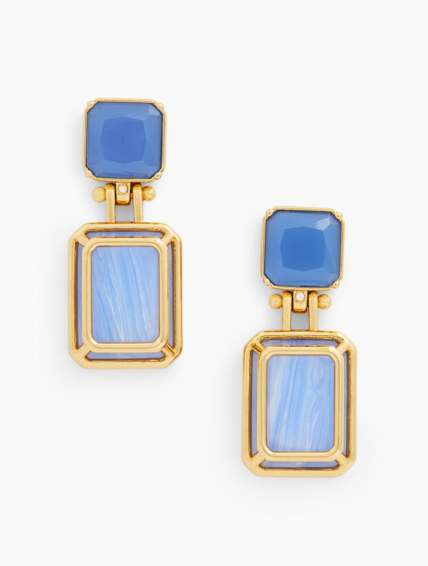 Faceted Stone Drop Earrings | Talbots