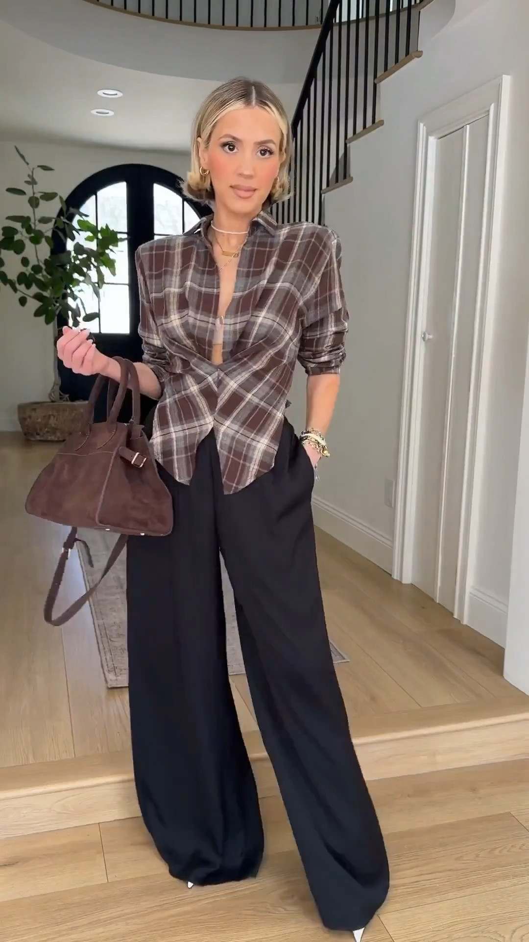 Plaid fall casually chic outfits 🤗💫🤎🖤 

Lmk if I’m missing anything my loves 💋

Wearing small
✔️Size 0 in @Express faux leather pants (size down they have a lot of stretch)
✔️Size XS in Zara flowy pants (1st look) 
✔️Small in everything else from Amazon

The white pumps that I’m wearing in the video are YSL dupes but honestly they’re not made for walking they’re just made for looking cute lol I linked to another pair of white pumps that are actually comfortable and super super cute! 

Casual chic fall outfits featuring one of the season’s most timeless prints: plaid. 🍂 From plaid jackets and skirts to lightweight layers and elevated everyday basics, these fall outfit ideas are easy, wearable, and perfect for transitioning into cooler weather. Think classic plaid prints, chic layering pieces, flattering silhouettes, and versatile fall staples you can mix and match all season. These Amazon fall fashion finds are giving effortless, polished fall style without trying too hard.

#LTKgrwm #LTKootd #LTKU