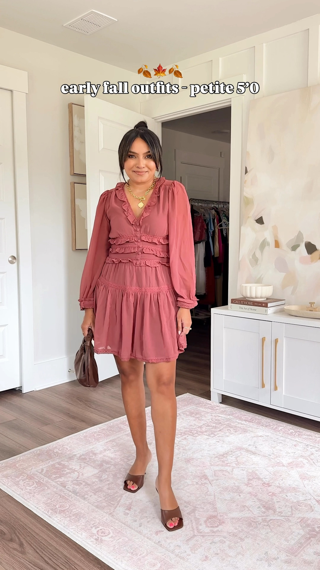 Early fall outfits!
For reference: I’m 5’0, 32b bra size, and 2/26 in bottoms, pear shaped. 
*Everything I share is unaltered! TTS means true to size.

Mauve dress size size xxs
Brown mini heels size 5 TTS

Tan sand sleeveless sweater size xs TTS
Black belt size xs TTS
Black pants size 2 petite TTS
Cap toe flats - old, similar linked

Brown suede jacket size 2/6 TTS
White button down size 0 petite TTS
Black jeans size 0 petite - I sized down a size, these run big in the waist
Coffee brown kitten heels size 5 TTS

Black dress size xxs TTS
Red flats size 5 TTS
Cardigan size xs petite TTS

White cardigan size xs TTS
Brown bodysuit size xxs TTS
Blue jeans size 2 petite TTS
Sneakers size 6 TTS - color ecru mesh 

Fall outfits
Early fall
Autumn
Petite style
Petite pants
Nordstrom anniversary sale
Wear to work
Fall dresses
Rachel Miranda Blog
Honeysweetpetite
Honey Sweet Petite


#LTKSaleAlert #LTKStyleTip #LTKPetite