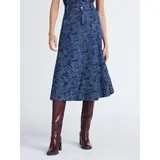 Free Assembly Women's and Women's Plus Cotton Jacquard Panel Midi Skirt, Sizes 0-26W | Walmart (US)