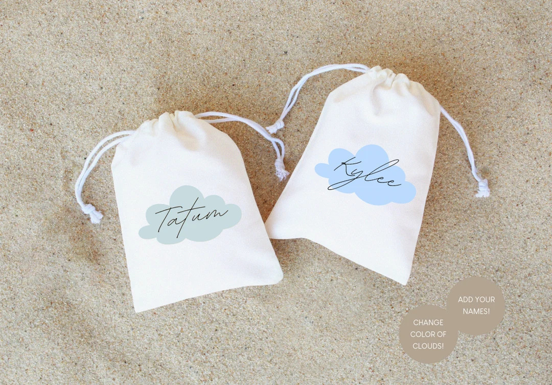 On Cloud Bride Cloud Name Bag on Cloud Nine Themed Bachelorette on Cloud Bride Bachelorette Bache... | Etsy (US)