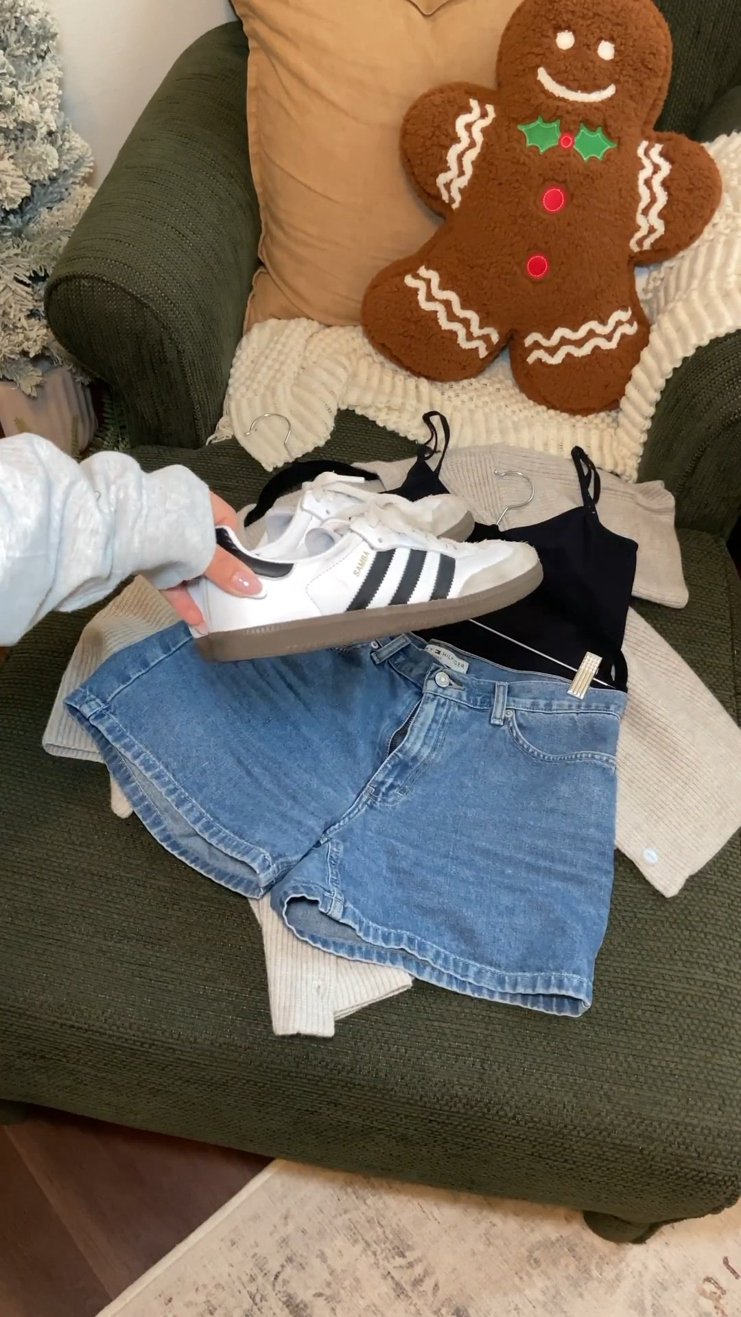 casual outfit of the day featuring my customized tote bag from baublebar. i've actually been getting so many compliments on it, i wish i could gift one to everyone! 🍒🎀👜 casual outfit inspo, open front cardigan outfit, short sleeve cardigan style, black cami outfit, denim shorts outfit, adidas sambas outfit, sporty chic outfit, casual fall outfit, everyday style ideas, weekend outfit inspo, effortless outfit aesthetic, comfy casual style, outfit of the day 2025, baublebar custom tote bag, personalized tote bag, custom bag charms, baublebar charm kit, tote bag aesthetic, cute everyday tote, tote bag outfit styling, customized accessories, casual day outfit, running errands outfit, comfy chic fashion, lifestyle outfit inspo, minimal outfit aesthetic, sporty casual vibe, everyday aesthetic style, simple chic outfit, realistic outfit photo  

 #LTKCyberWeek #LTKGiftGuide #LTKHoliday