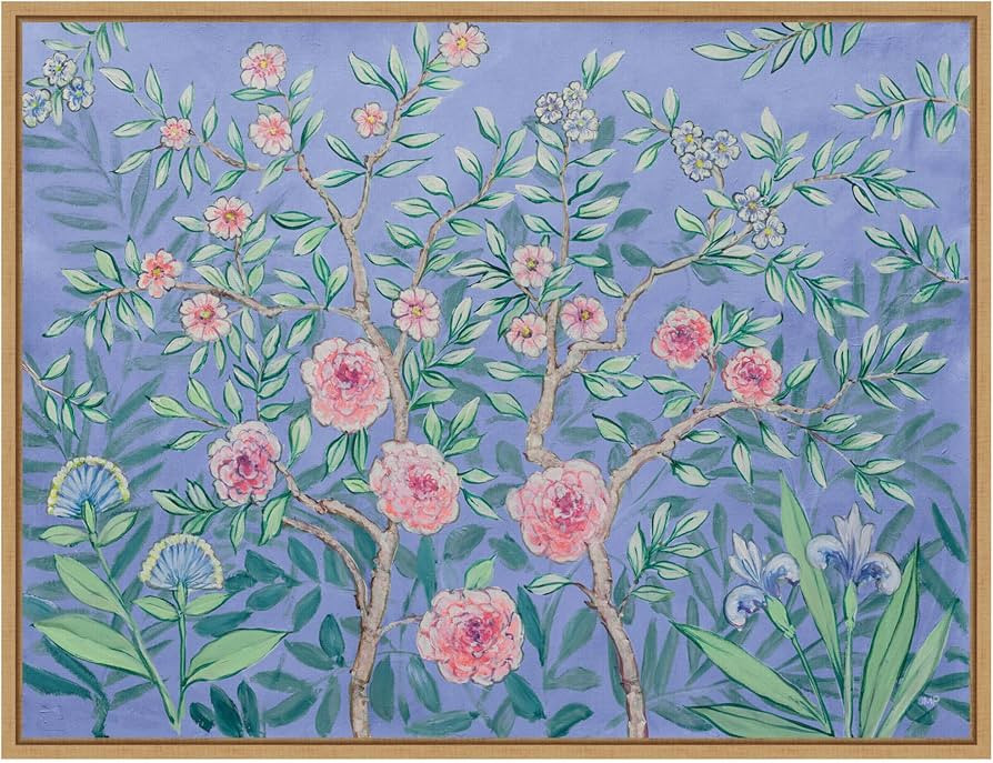 Amazon.com: Amanti Art Framed Canvas Wall Art Print French Garden Purple by Julia Purinton (24 in... | Amazon (US)