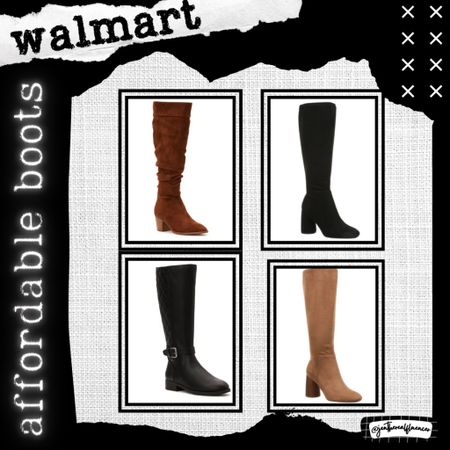 Walmart boots, neutral, tall boots, affordable footwear, affordable fashion, fall fashion, fall style 

#LTKunder100 #LTKshoecrush #LTKSeasonal