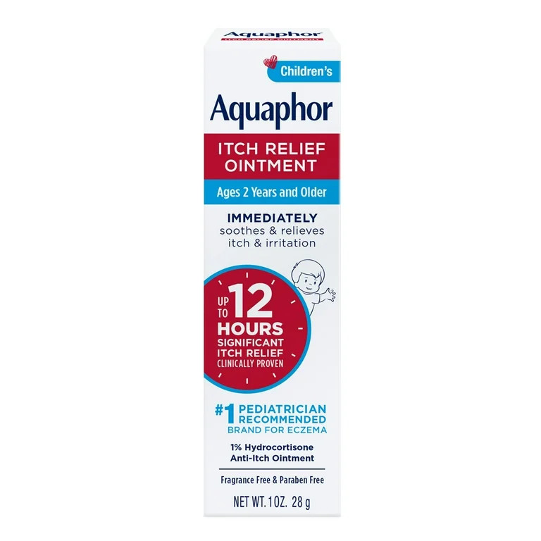 Aquaphor Children's Itch Relief Ointment, 1% Hydrocortisone Anti-Itch Ointment, 1 Oz Tube - Walma... | Walmart (US)
