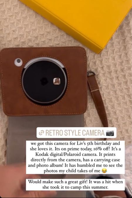 RETRO STYLE CAMERA 📷 
we got this camera for Liv's 5th birthday and she loves it. Its on prime today, 16% off! It's a Kodak digital/Polaroid camera. It prints directly from the camera, has a carrying case and photo album! It has humbled me to see the photos my child takes of me 😂
Would make such a great gift! It was a hit when she took it to camp this summer.

#LTKxPrime #LTKsalealert #LTKfindsunder100