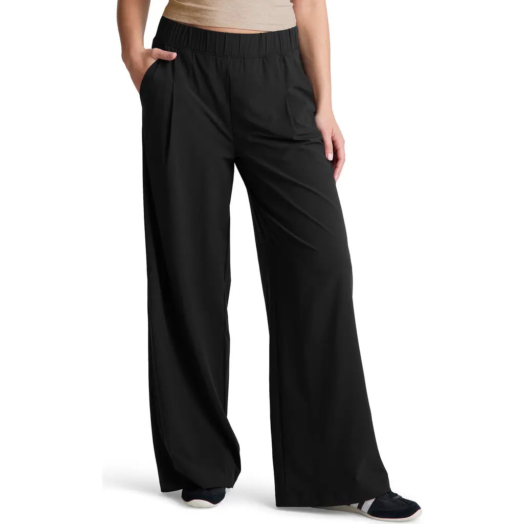 Beyond Yoga Wide Leg Utility Pants in True Black at Nordstrom, Size X-Large | Nordstrom