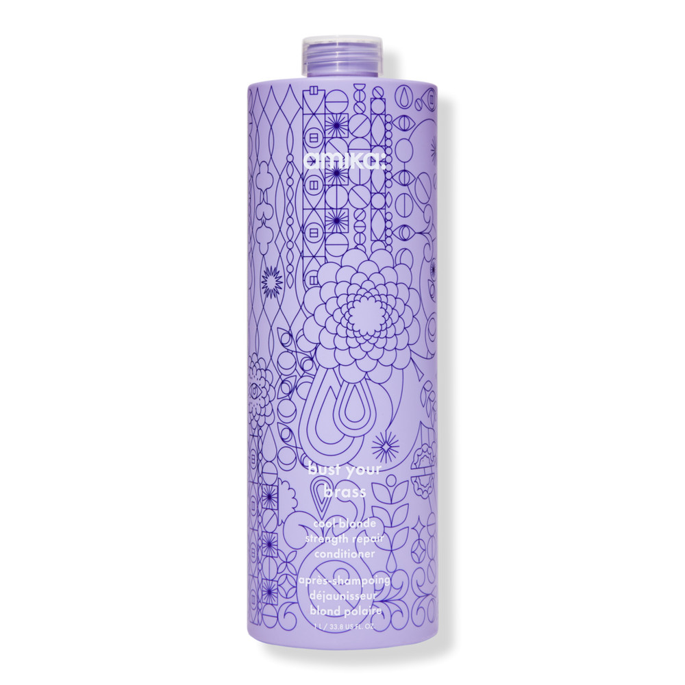 amika Bust Your Brass Cool Blonde Strength Repair Conditioner - 33.8 oz | Ulta