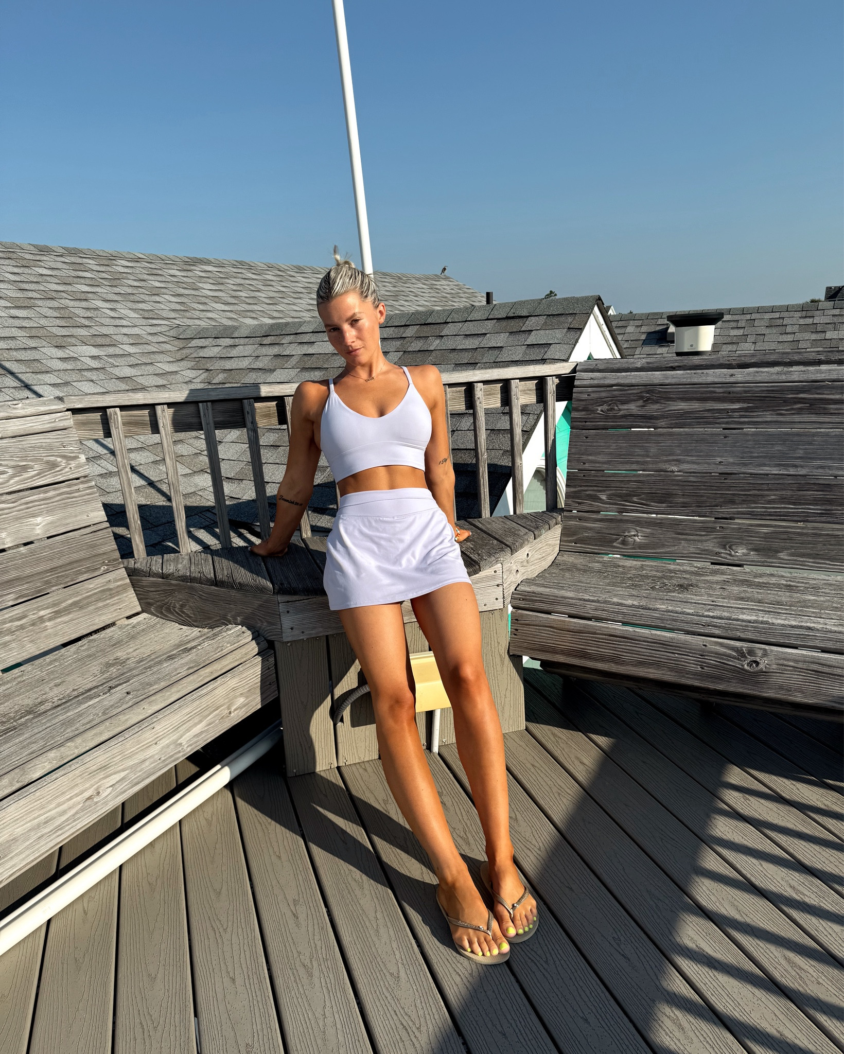 Beach Athleisure outfit of the day 🥰🤍☀️👙🌊 

#LTKActive #LTKSeasonal #LTKStyleTip