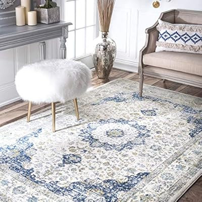 nuLOOM Paisley Verona Vintage Persian Area Rug, 6' 7" x 9', Blue | Amazon (US)