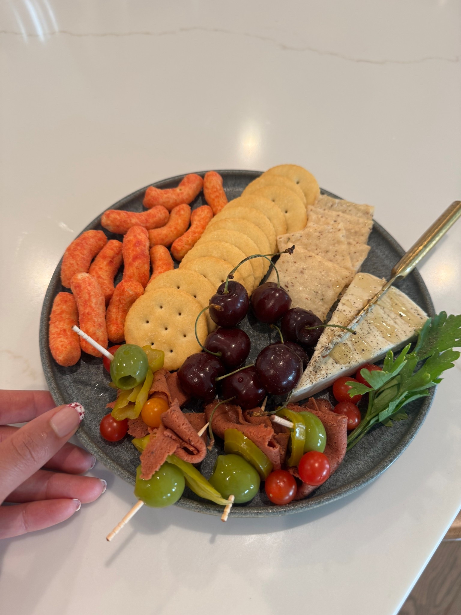A smaller charcuterie board for one or two? Totally doable! I love pulling together pantry snacks we’ve already opened, adding some fresh fruit, and finishing with a quick antipasto pick with ingredients from the fridge. Easy and elevated 👏🏽 I’ve tagged our go-to staples that help make any grazing plate/mini-board look great 💚

#LTKHome #LTKFamily