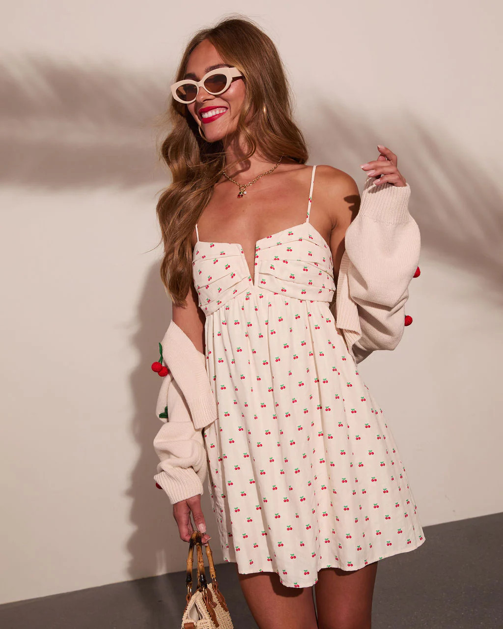 Berry Harbor Embroidered Cherry Mini Dress | VICI