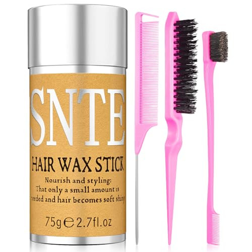 Hair Wax Stick & Slick Back Hair Brush – Frizz Control for Women & Kids, Non-Greasy & No Residu... | Amazon (US)