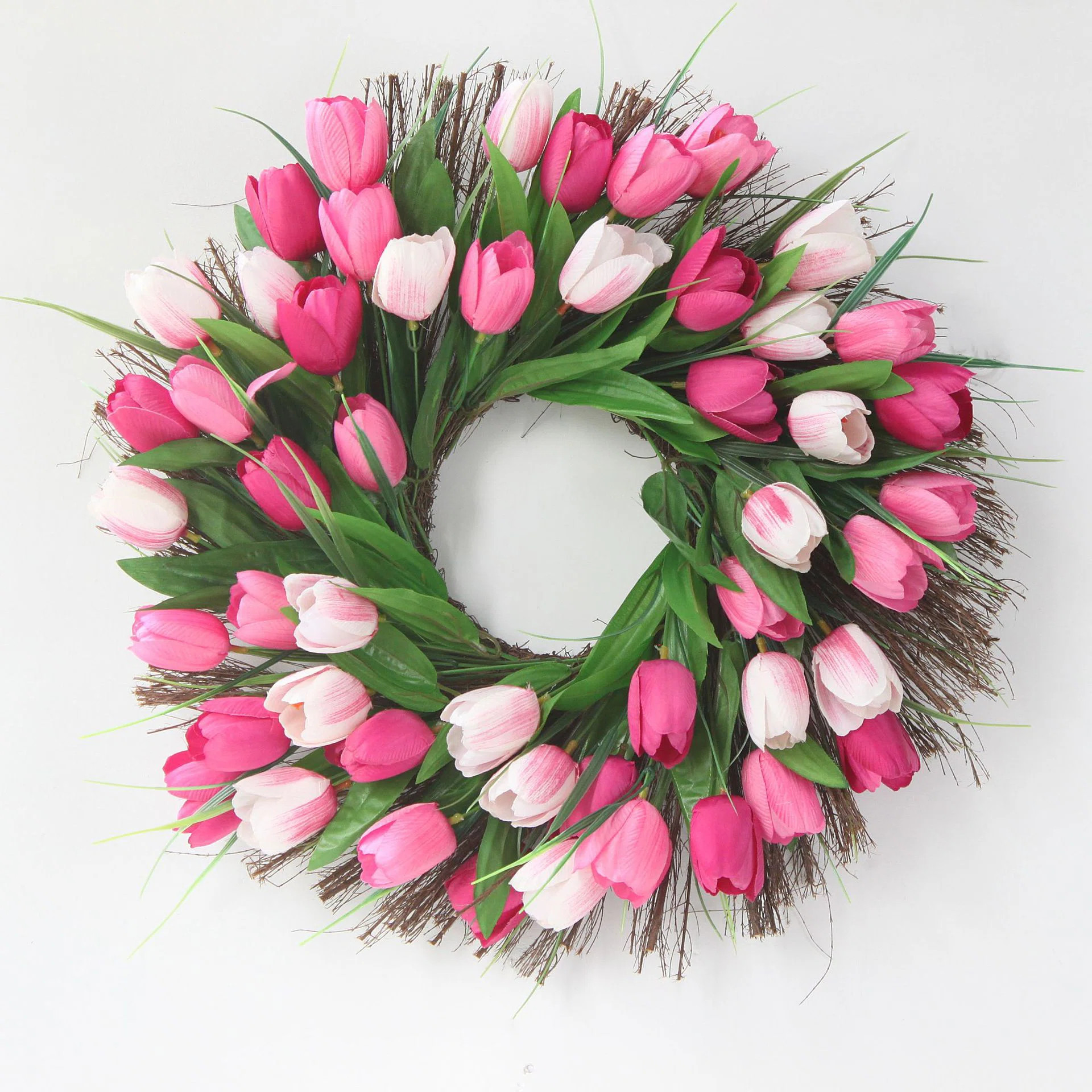 18 " Artificial Tulip Wreath for all year round | Wayfair North America