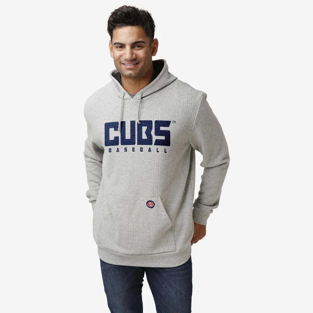 Chicago Cubs Gray Woven Hoodie | FOCO inc