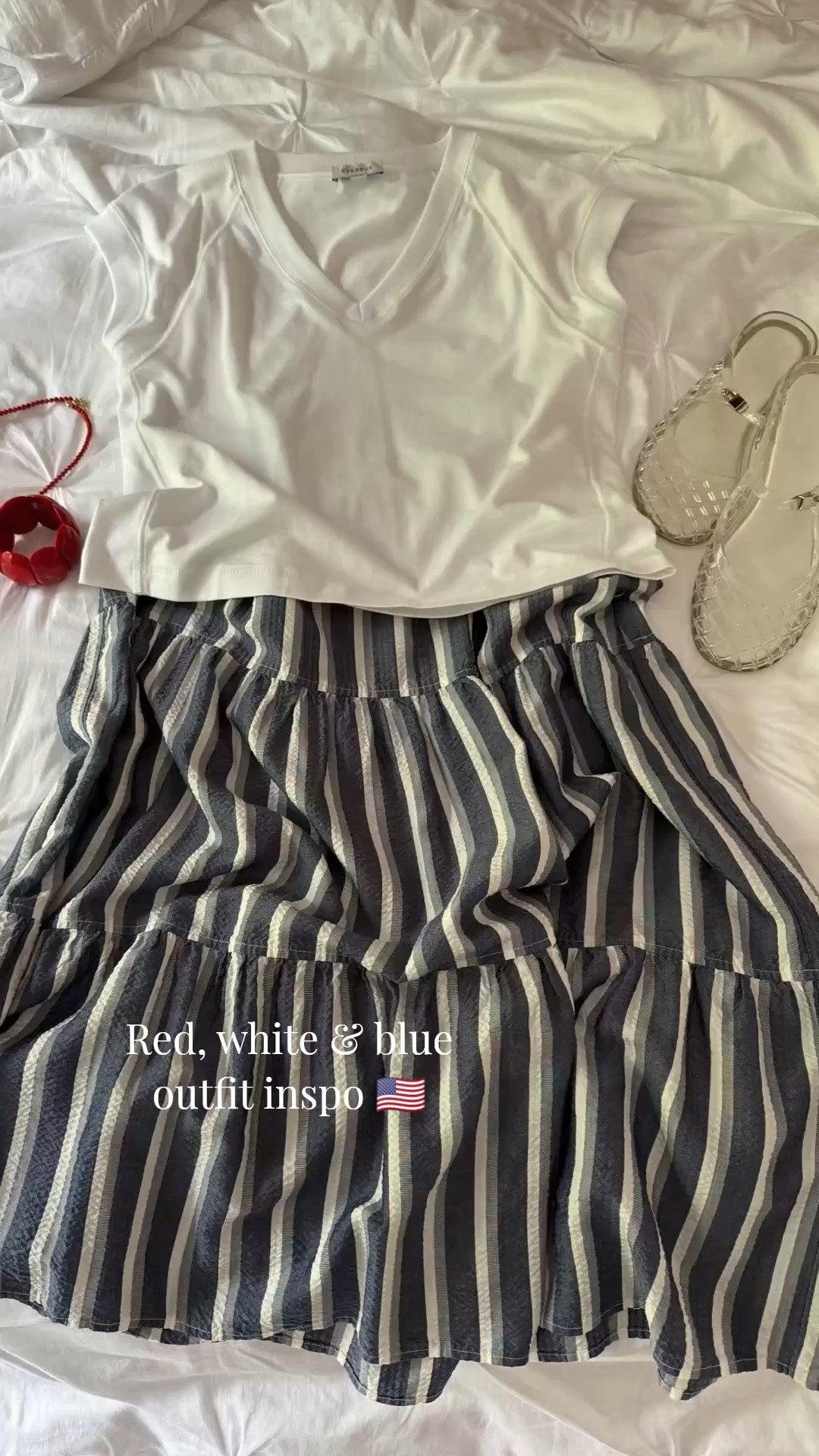 Red, white & blue outfit inspo. ❤️🤍💙 Easy summer pieces that are wearable and can mix & match to create several outfits. Linking & sharing some similar finds! Some items on sale ✨

#LTKSeasonal #LTKootd #LTKSaleAlert