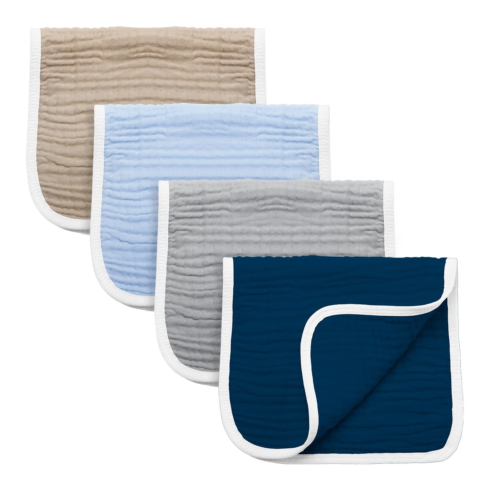 Synrroe Burp Cloths Large, Muslin Burp Cloths for Baby Girls and Boys, Pack of 4 Extra Absorbent ... | Amazon (US)