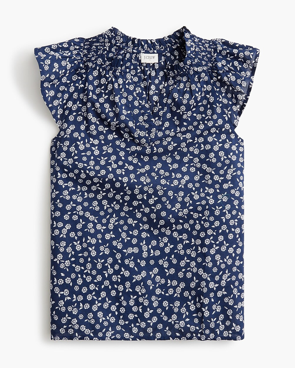 Printed flutter-sleeve top | J.Crew Factory