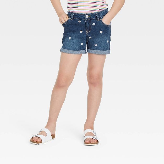 Girls' Embroidered Jean Shorts - Cat & Jack™ | Target