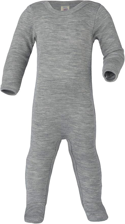 Ecoable Thermal Footed Romper: Organic Wool Silk Footie with Long Sleeves for Baby Boys or Girls | Amazon (US)