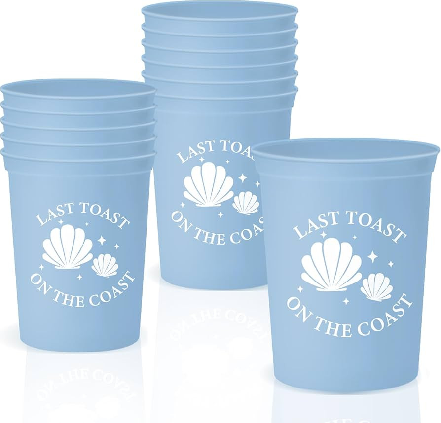 Last Toast on the Coast Bachelorette Cups, Coastal Bachelorette Weekend Favors, Beach Bachelorett... | Amazon (US)