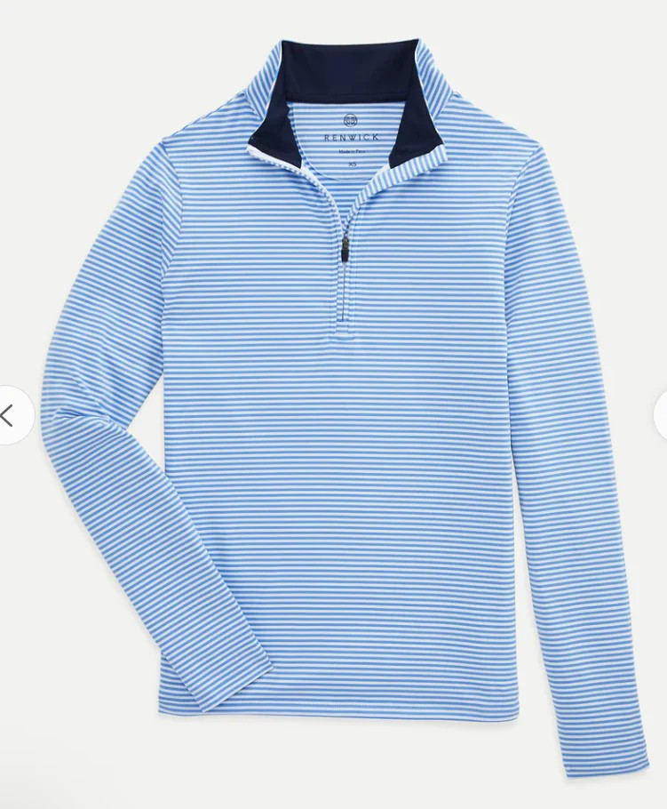 Renwick Striped Quarter Zip | Renwick Golf