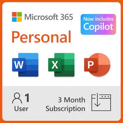 Microsoft - 365 Personal (1 Person) (3-Month Subscription) - Activation Required - Windows, Mac O... | Best Buy U.S.