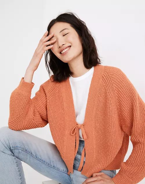 Eastdale Tie-Front Cardigan Sweater | Madewell
