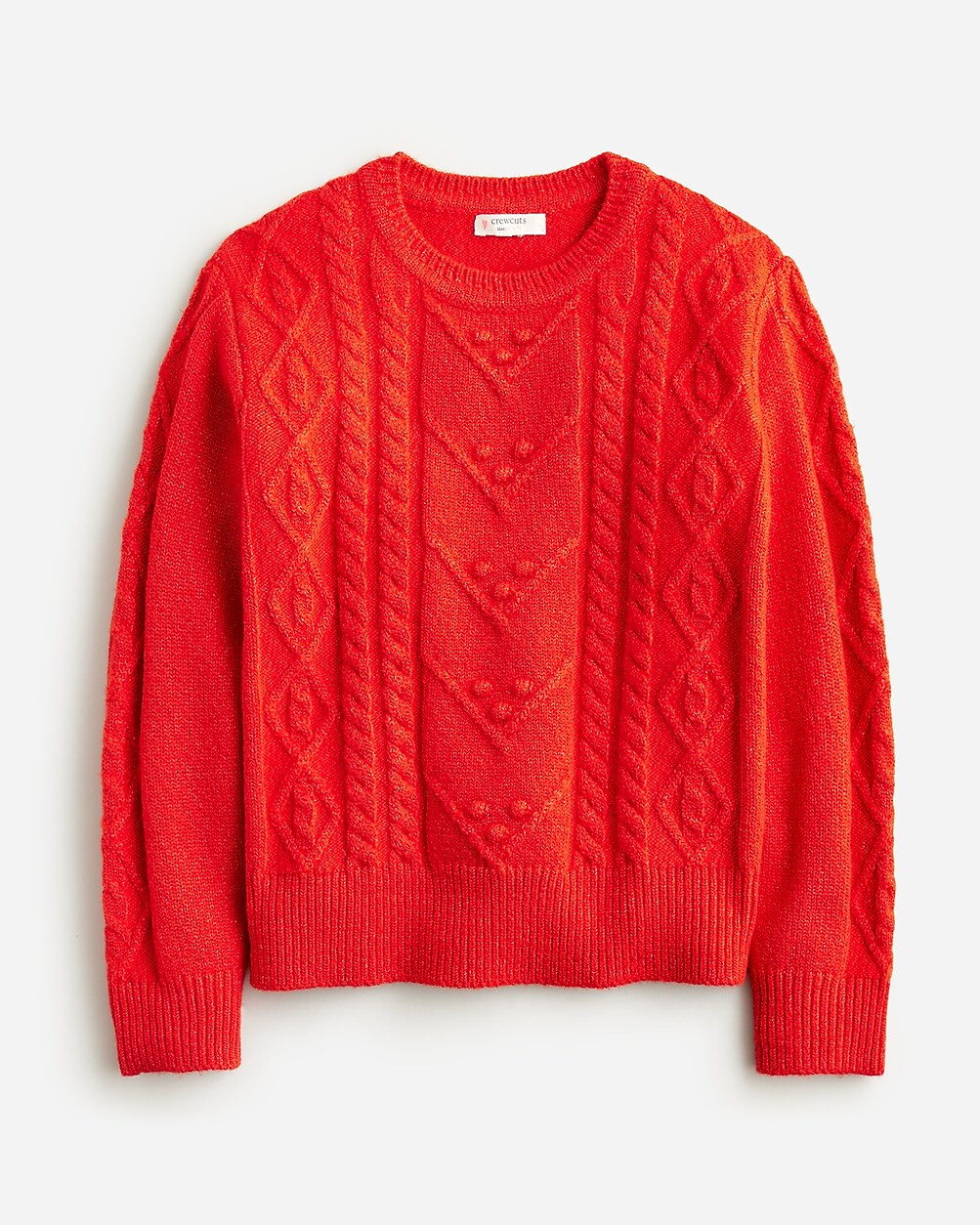 Girls' sparkle cable-knit sweater | J. Crew US