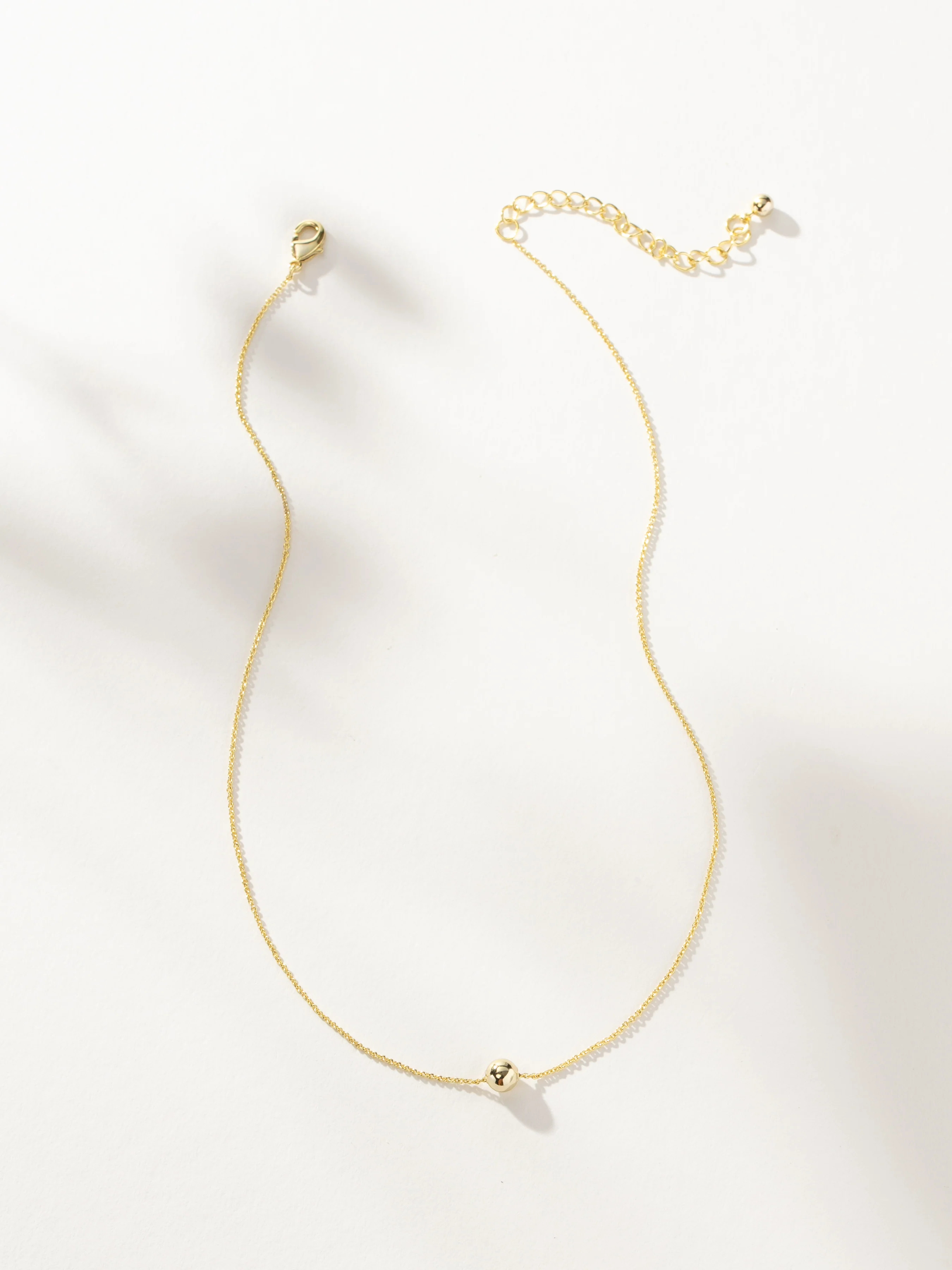 Solo Ball and Dainty Chain Necklace in Gold | Uncommon James | Uncommon James