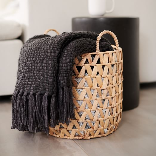 Open Weave Zigzag Baskets - Natural | West Elm (US)