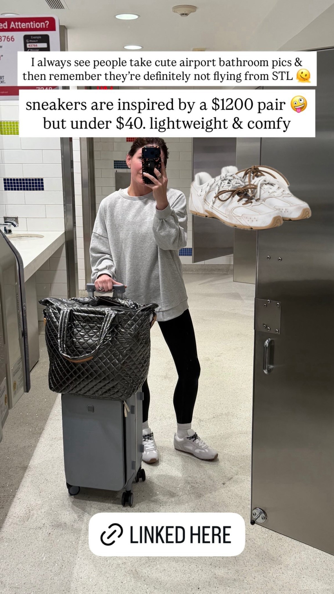 sneakers are inspired by a $1200 pair 🤪 but under $40. lightweight & comfy

#LTKTravel #LTKdayinmylife #LTKootd