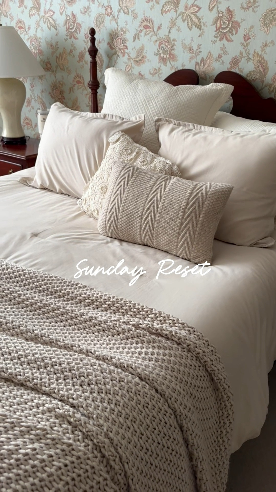 Bedding refresh, Sunday reset, Amazon comforter (under $35 for the set!), cable knit pillow, chunky knit blanket, fleece bedsheets, Target home

#LTKdayinmylife #LTKHome #LTKFindsUnder50